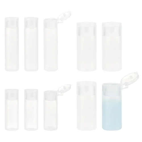 Travel Squeeze Bottles — 10pcs 12ml/18ml/30ml plastic toiletry fl